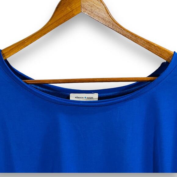 Silence Noise Minimalist Clean Girl Modern Royal Blue Relaxed Top L New - Picture 5 of 10